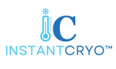 A blue InstantCryo Logo 